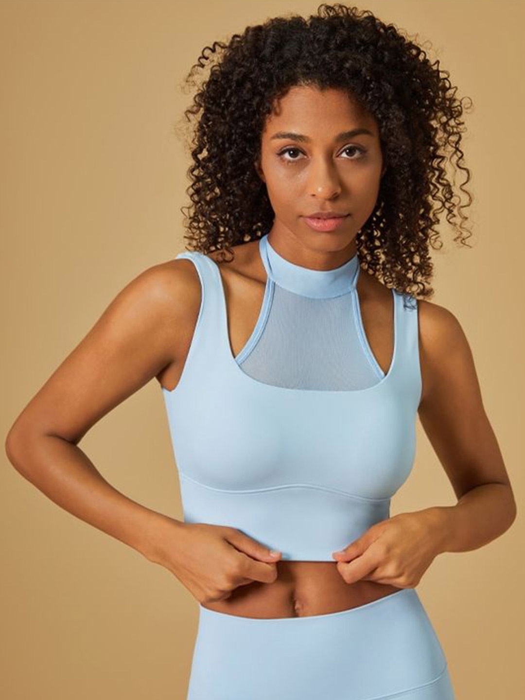 

LULU & SKY Women Sleeveless Crop Top, Blue
