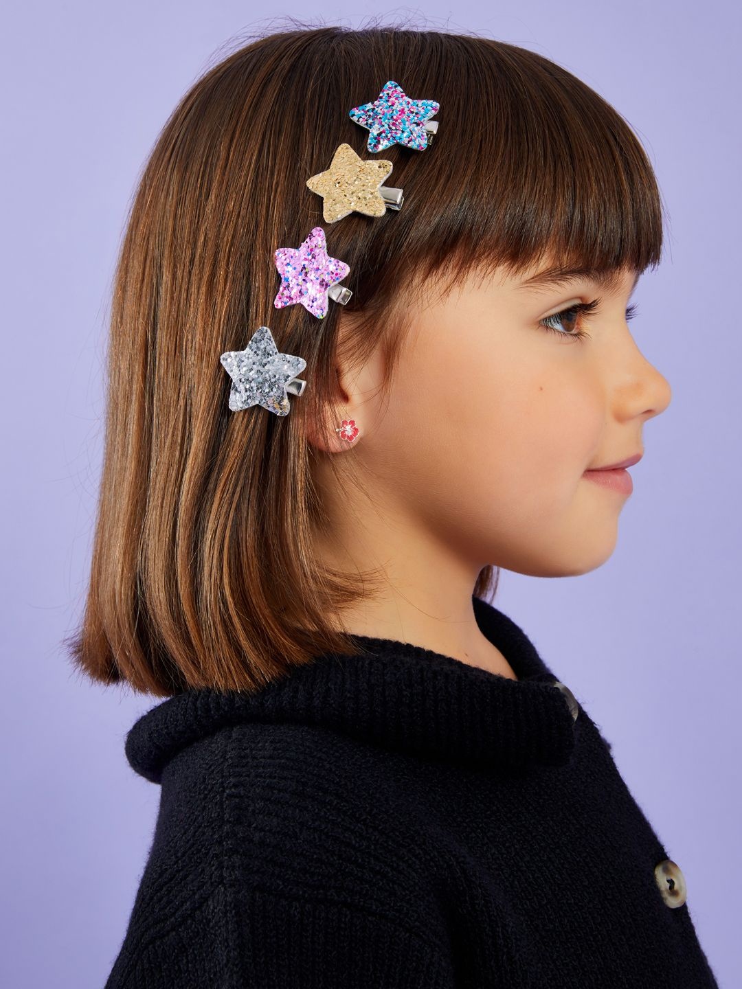 

Accessorize Girls Set of 4 Alligator Hair Clip, Pink