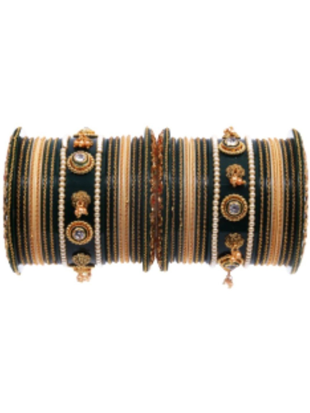 

Align Set Of 2 Gold-Plated Stone Studded Bangles