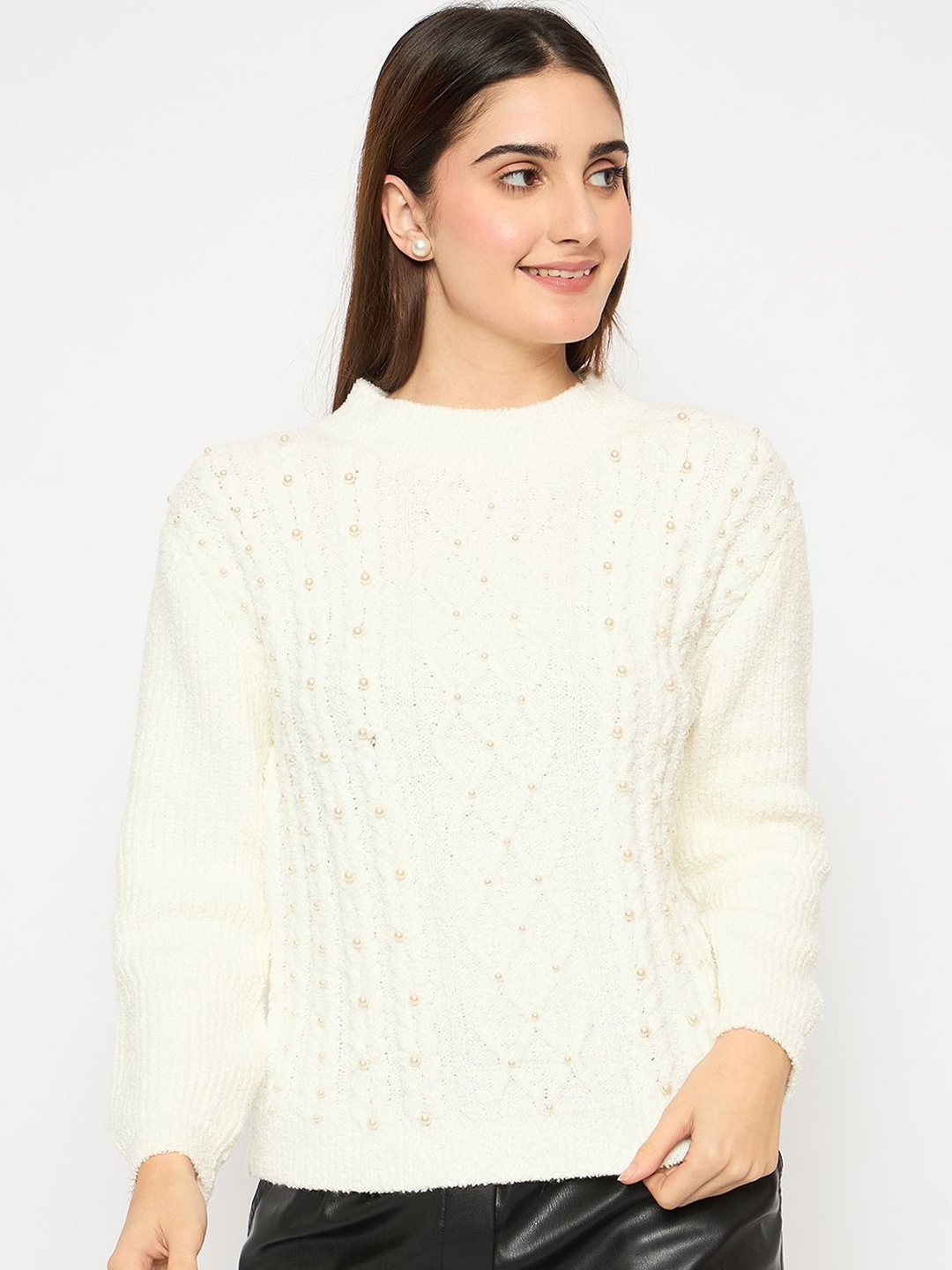 

Madame Women Pullover Sweater, Off white