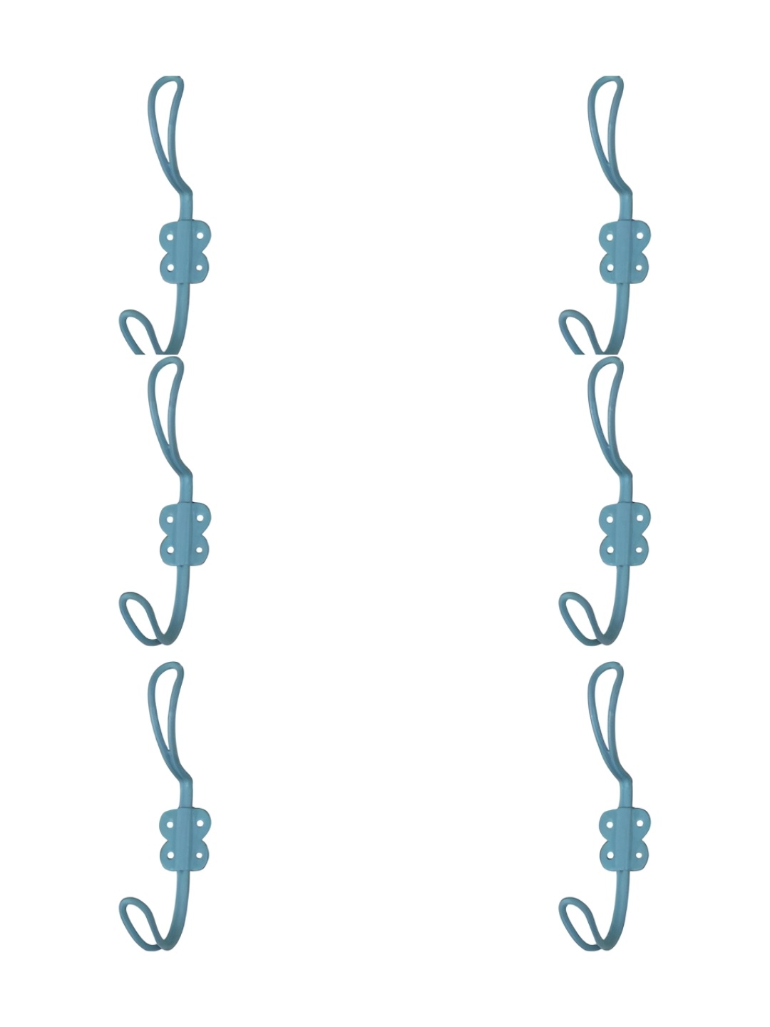 

IndianShelf Turquoise Blue 6 Pieces Iron Wire Wall Hooks