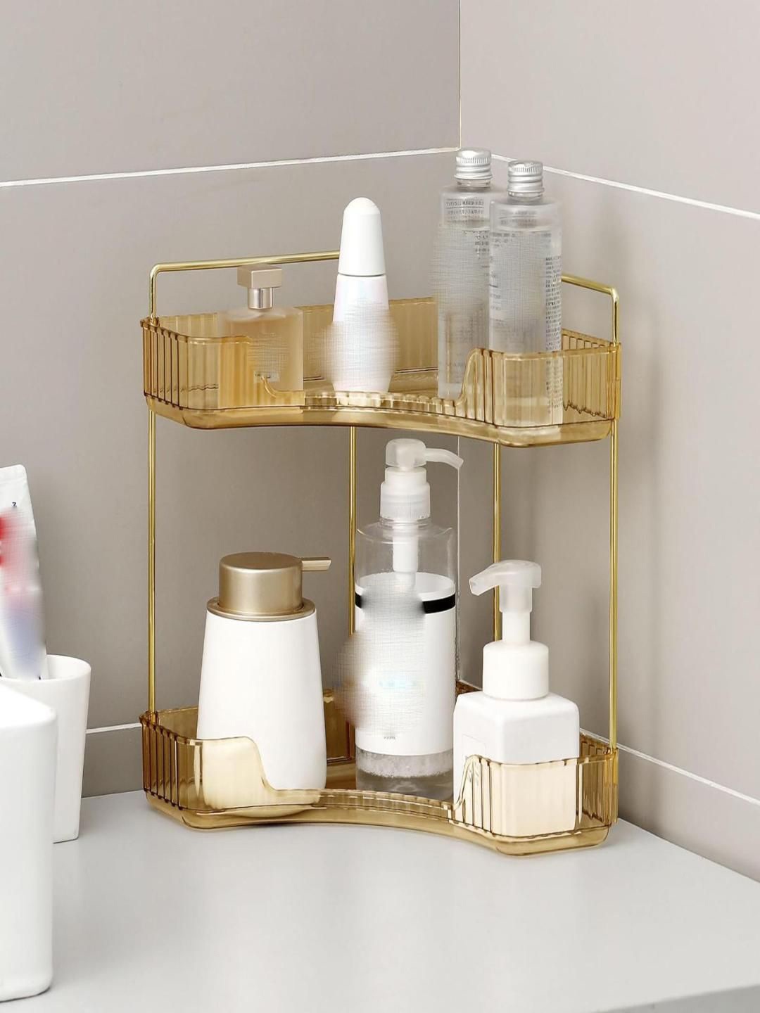 

Mason Home Brown Two Tier Corner Makeup Organiser