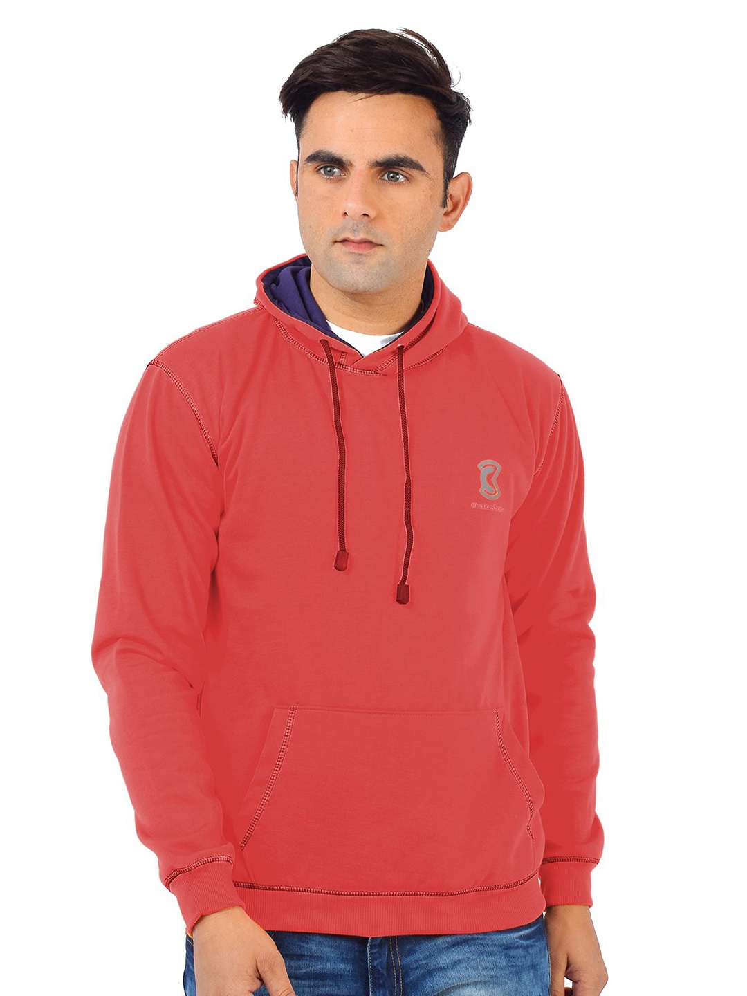 

Chanda Khuba Men Hooded Sweatshirt, Peach
