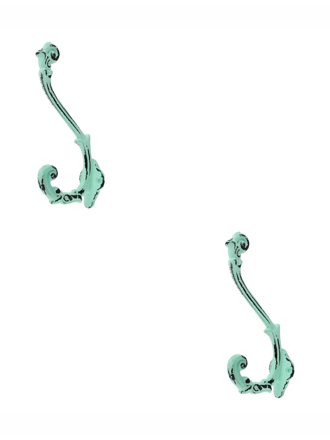 

IndianShelf Bronze & Green 2 Pieces Iron Farmhouse Key Holder Kitchen Hanger