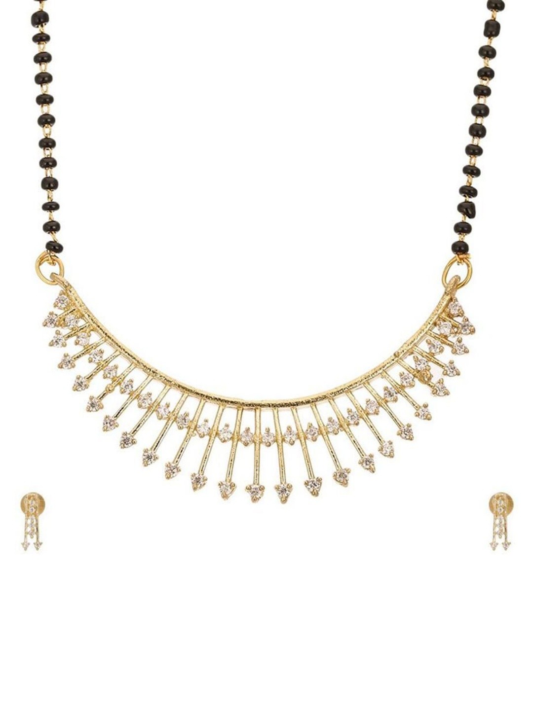 

SUNHARI Gold-Plated Mangalsutra Jewellery Set, Black