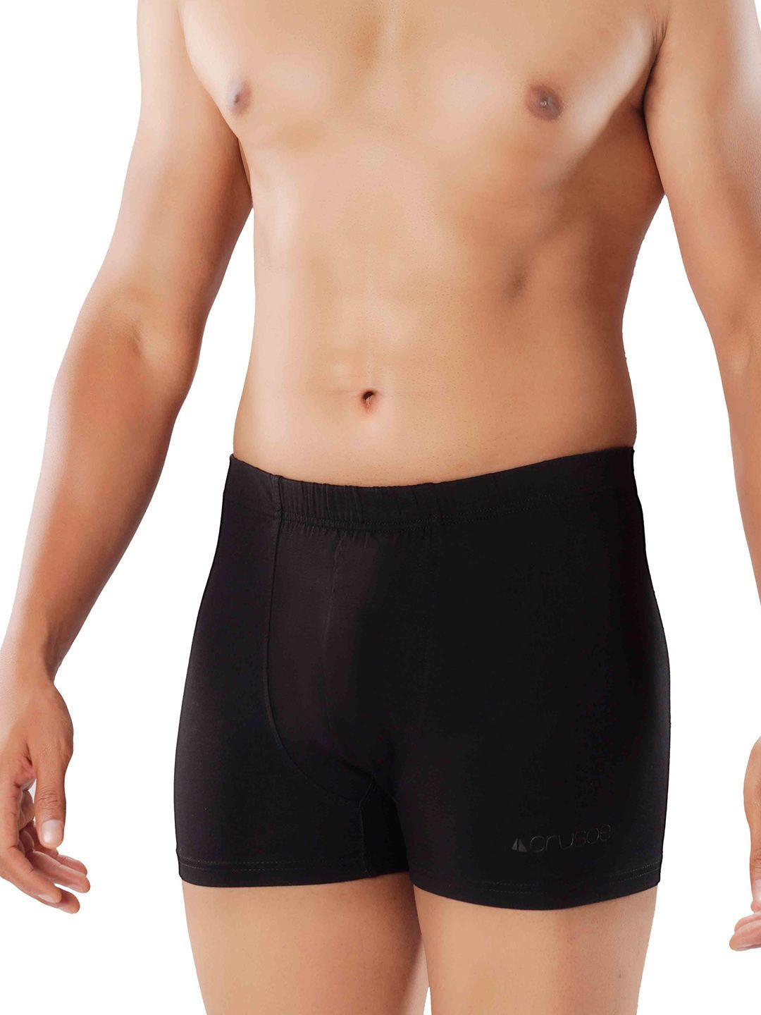 

Crusoe Men Mid-Rise Antimicrobial Trunk CRU-5008-283, Black