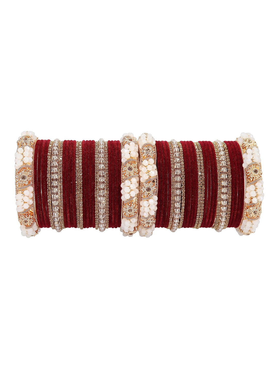 

ZULKA Set of 66 Bridal AD Chuda, Gold