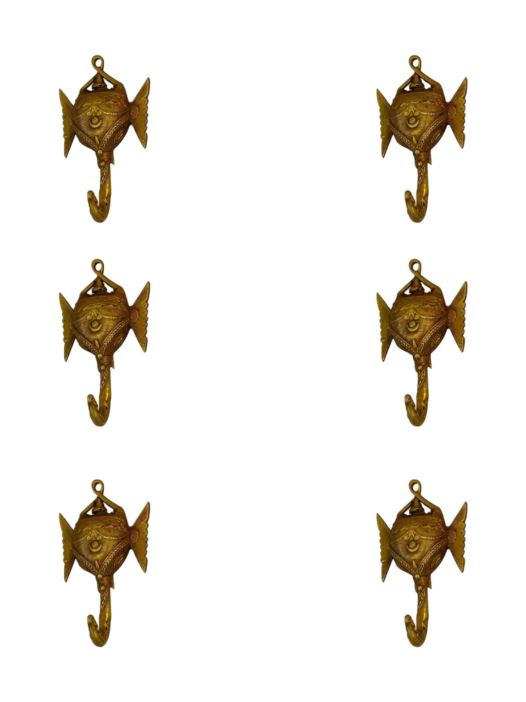 

IndianShelf Brown 6 Pieces Ganesha Wall Hooks