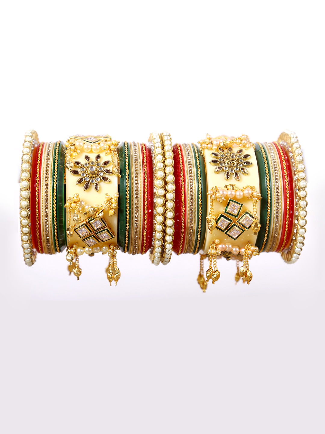 

Align Set Of 2 Gold Plated Pearl-Studded Chudas