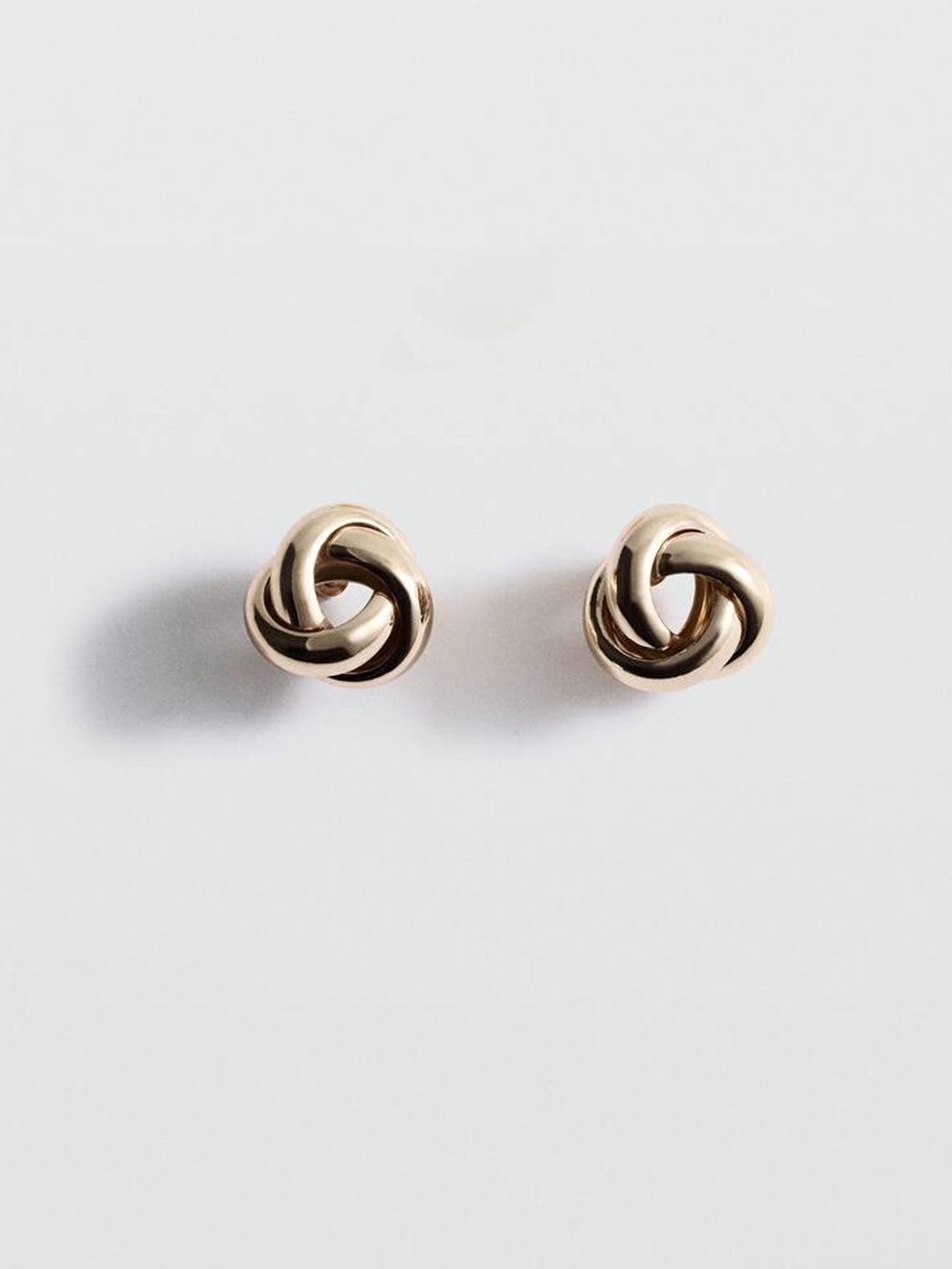 

MANGO Contemporary Studs Earrings, Gold
