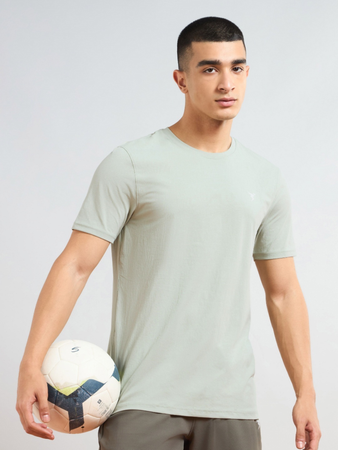 

Technosport Men Solid Antimicrobial Slim Fit Sports T-shirt, Sea green
