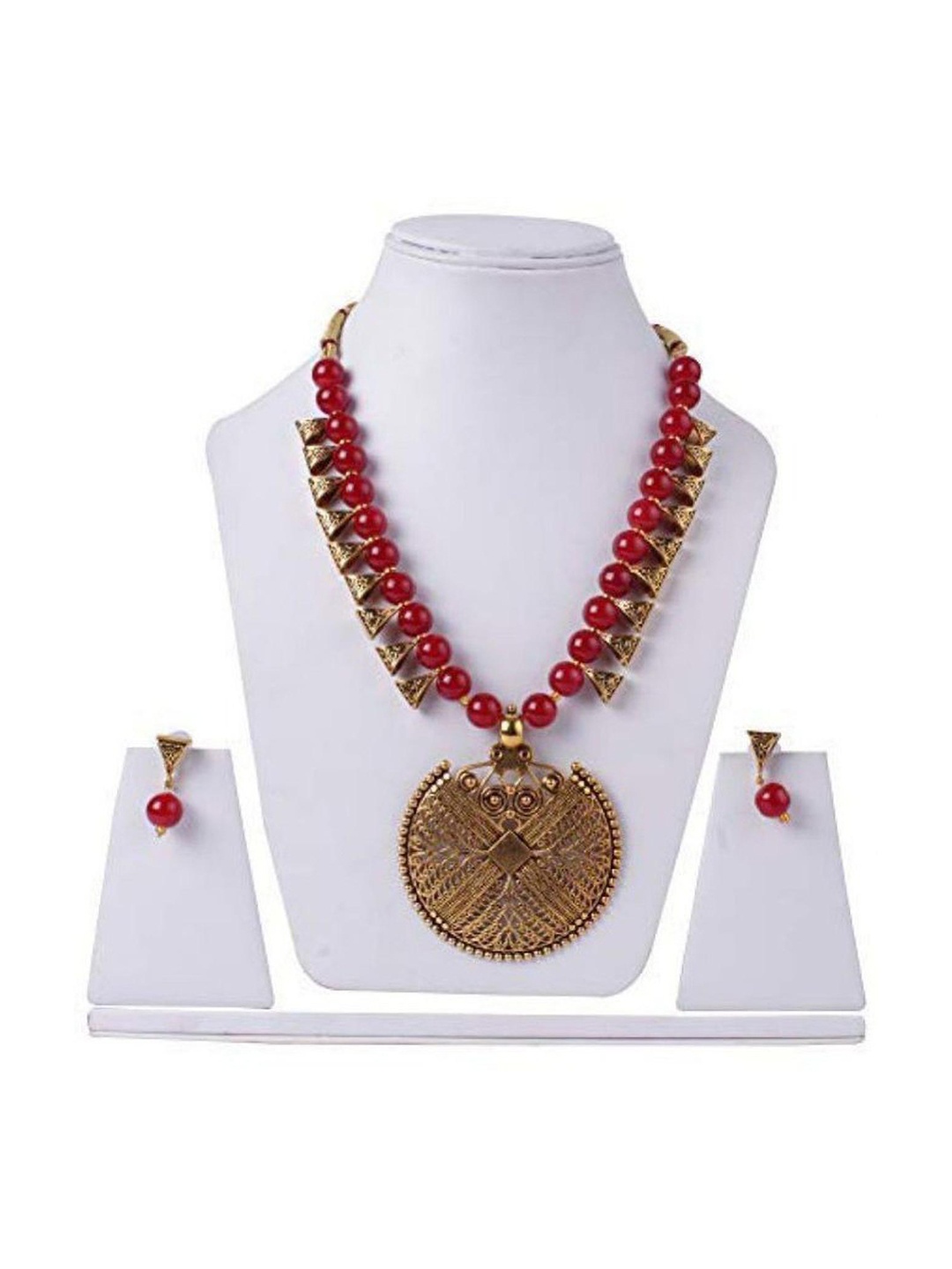 

SUNHARI Gold-Plated Beaded Jewellery Set