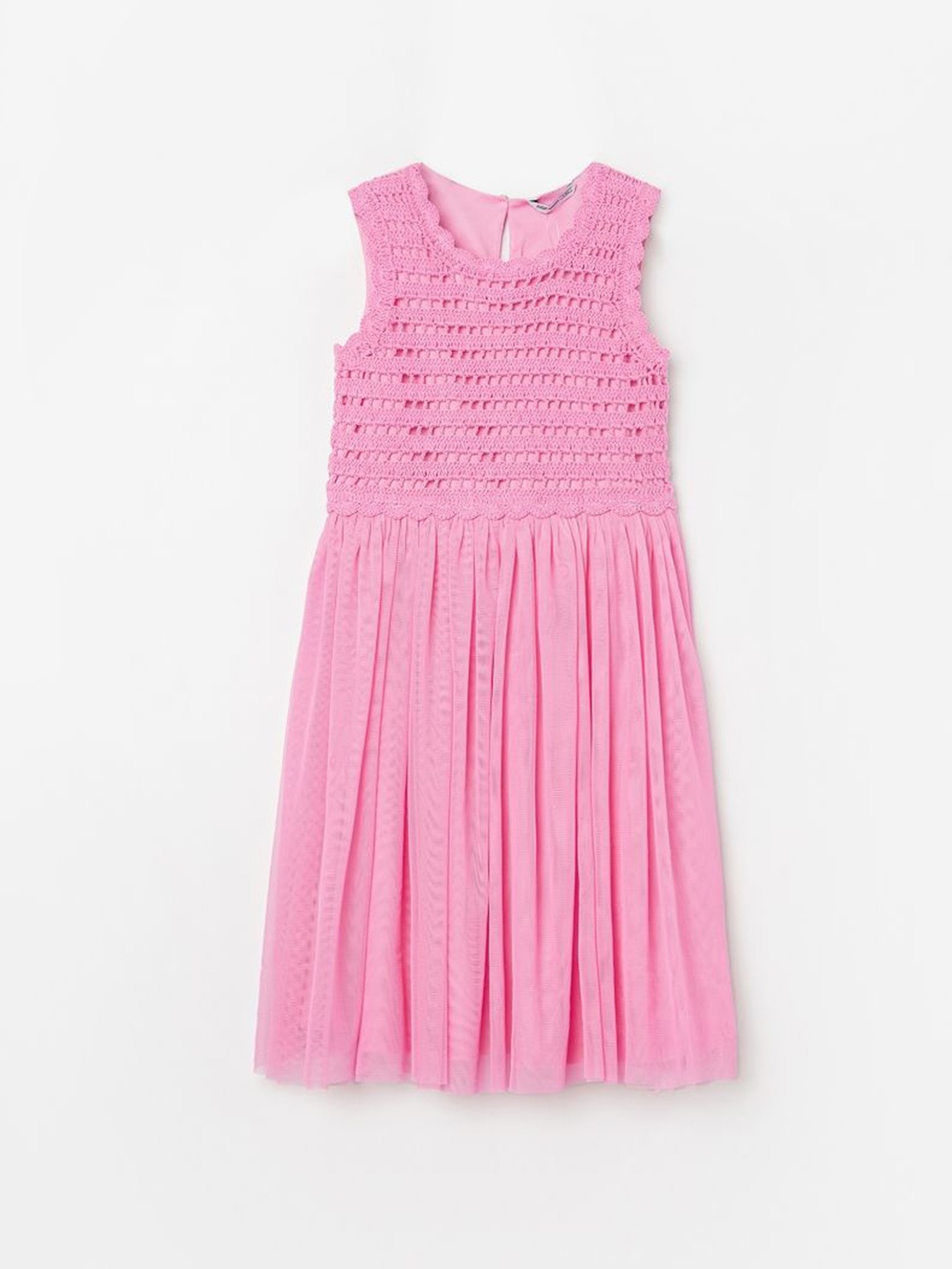 

Fame Forever by Lifestyle Girls Embroidered Smocked A-Line Dress, Pink