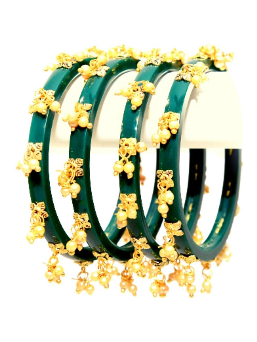 

Align Set Of 4 Beaded Bangles, Gold