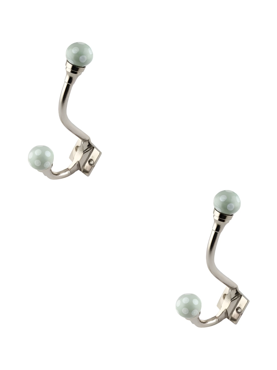 

IndianShelf Green 2 Pieces Ceramic Wall Hanger