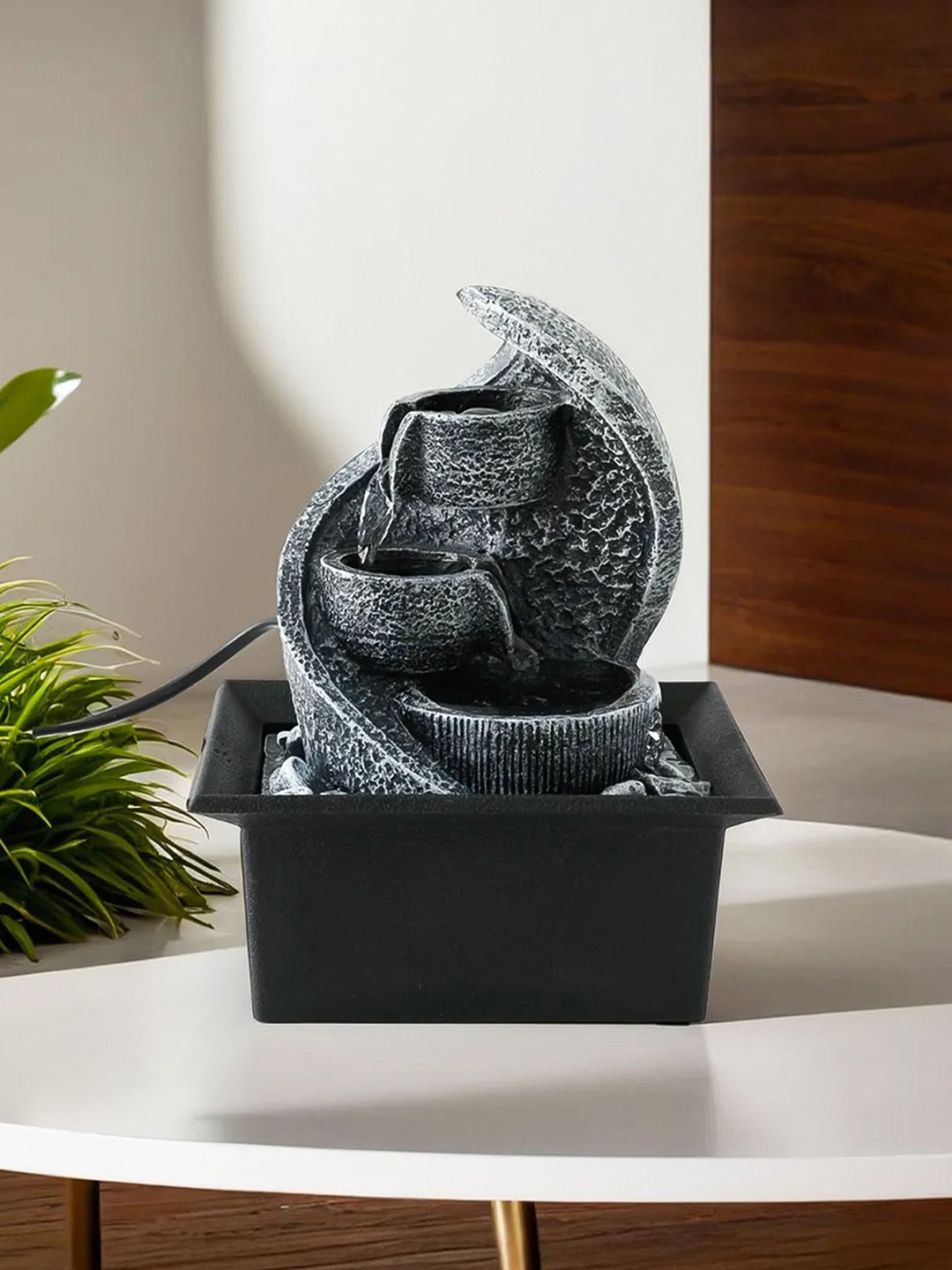 

Ekhasa Grey & Black Textured Cascade Waterfall Fountain