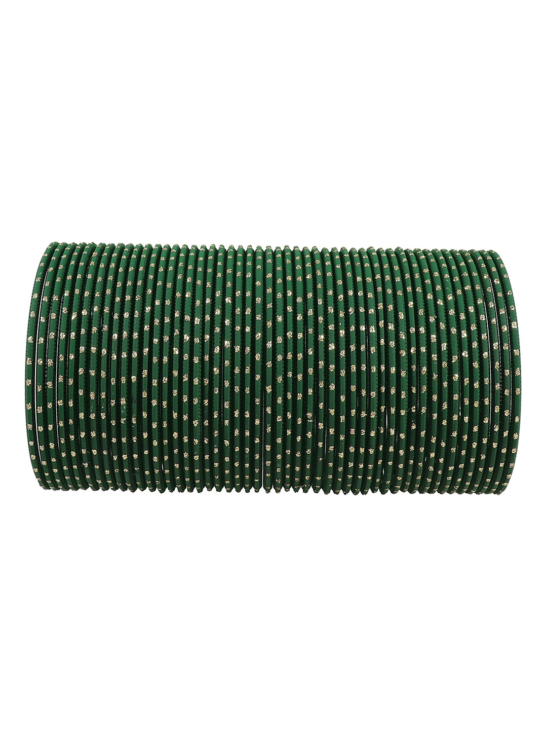 

ZULKA Set of 48 Polka Dots Bangles, Green