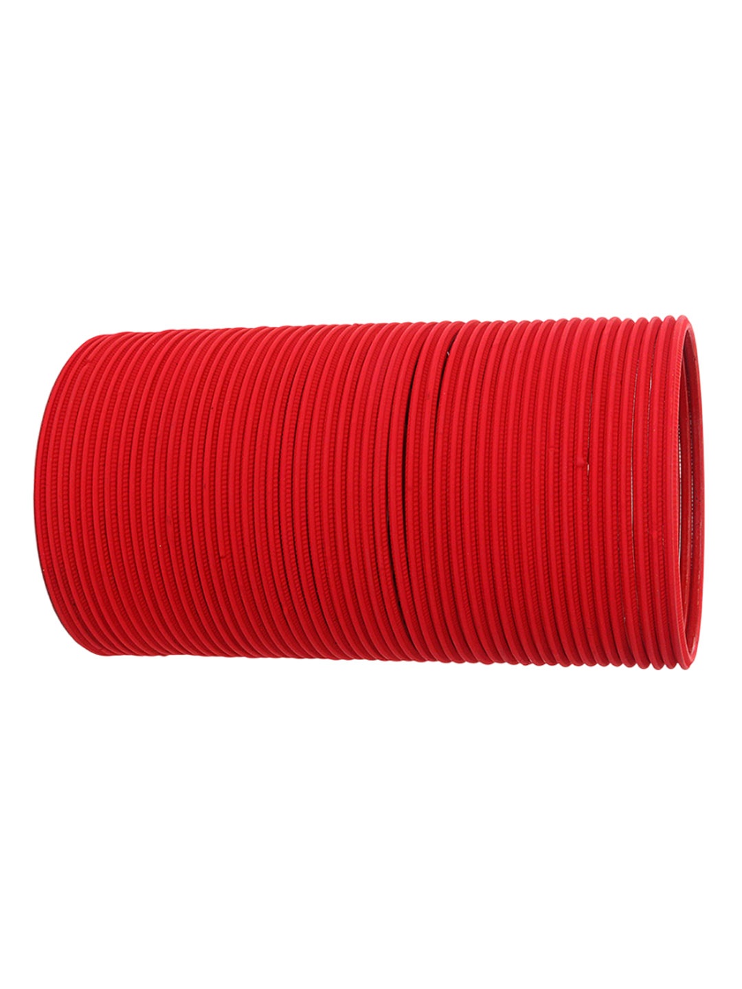 

ZULKA Set of 48 Simple Matte Finish Plain Metal Bangles, Red