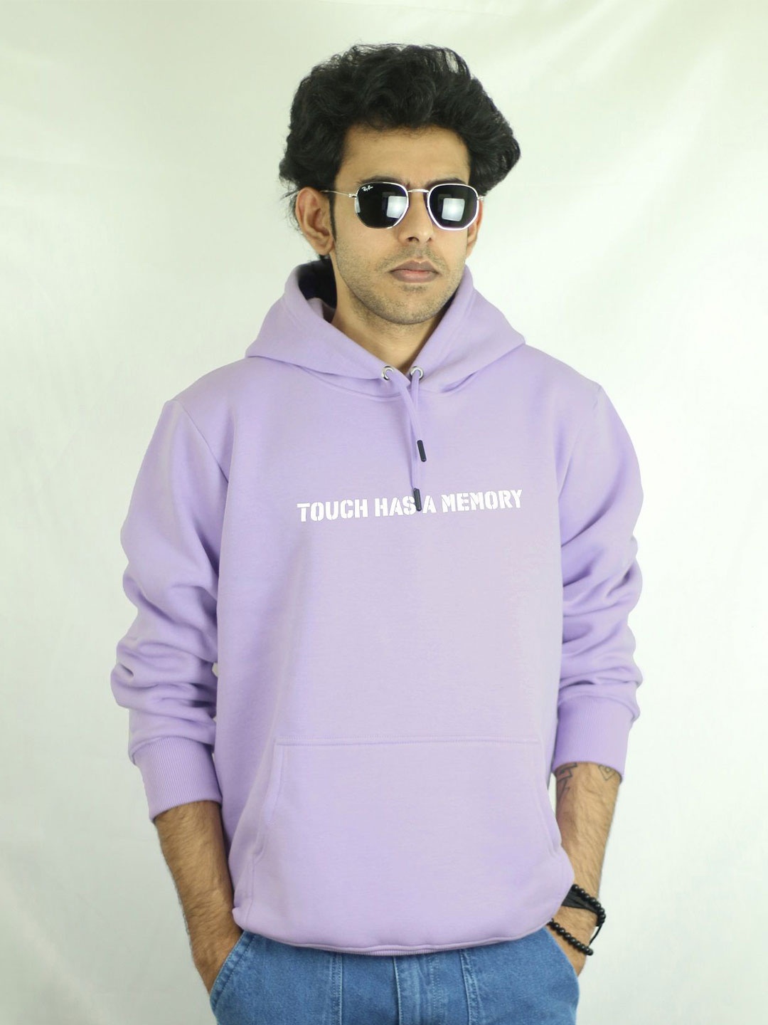 

EKSDEE Men Hooded Sweatshirt, Lavender