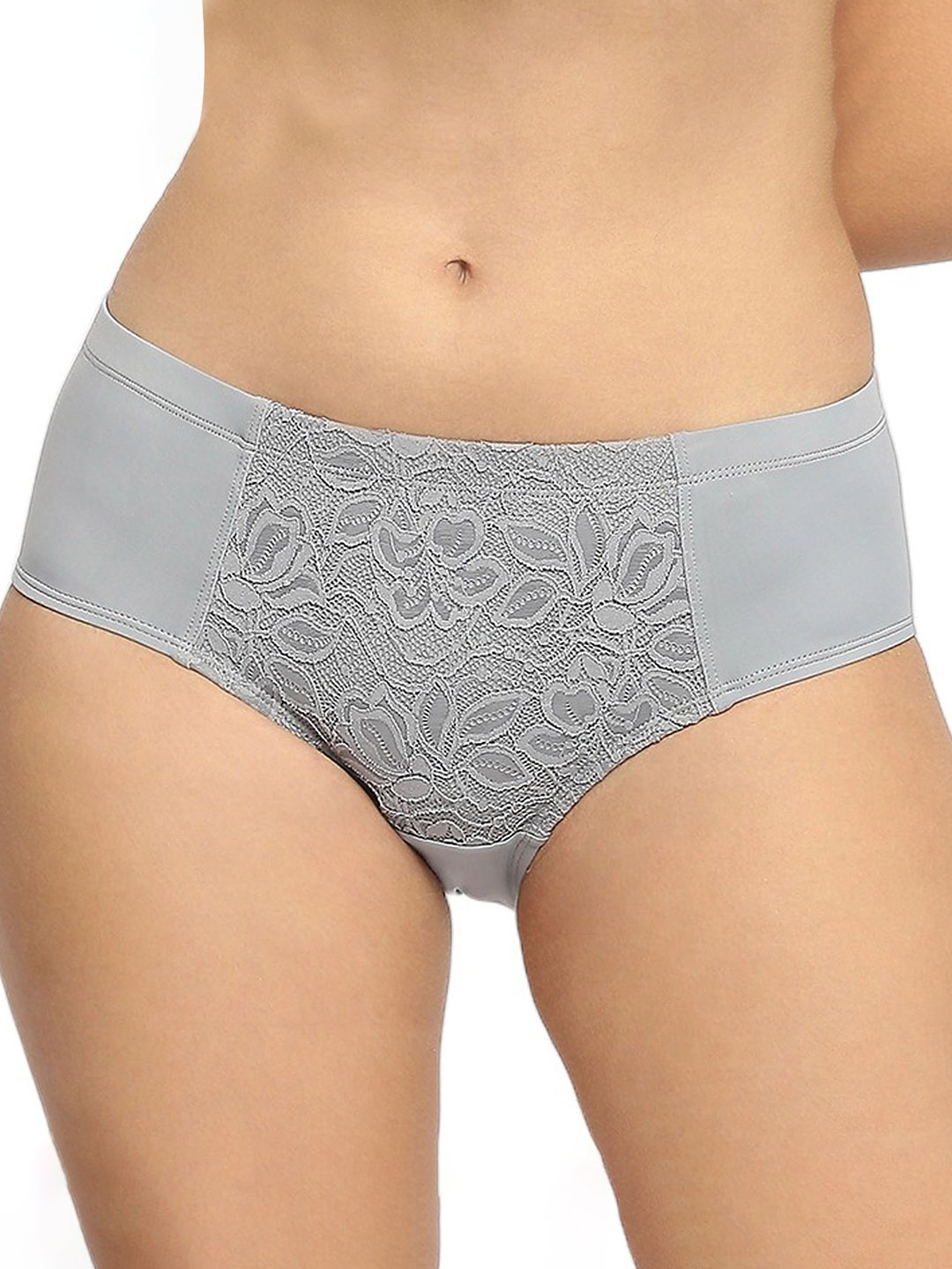 

Soie Women High-Rise Full Coverage Bikini Briefs FP-1705ASH GREY_R