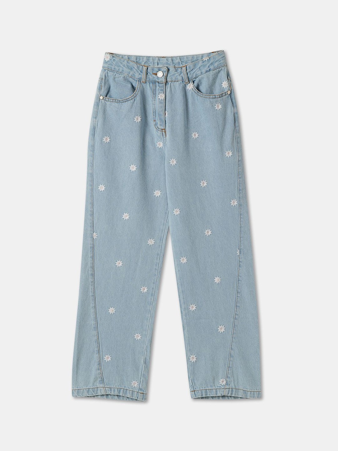 

R&B Girls Cotton Regular Fit Mid-Rise Jeans, Blue