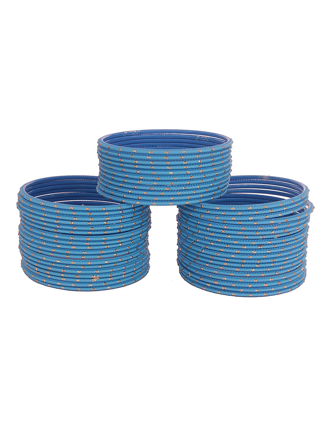 

ZULKA Set of 48 Polka Dots Bangles, Blue