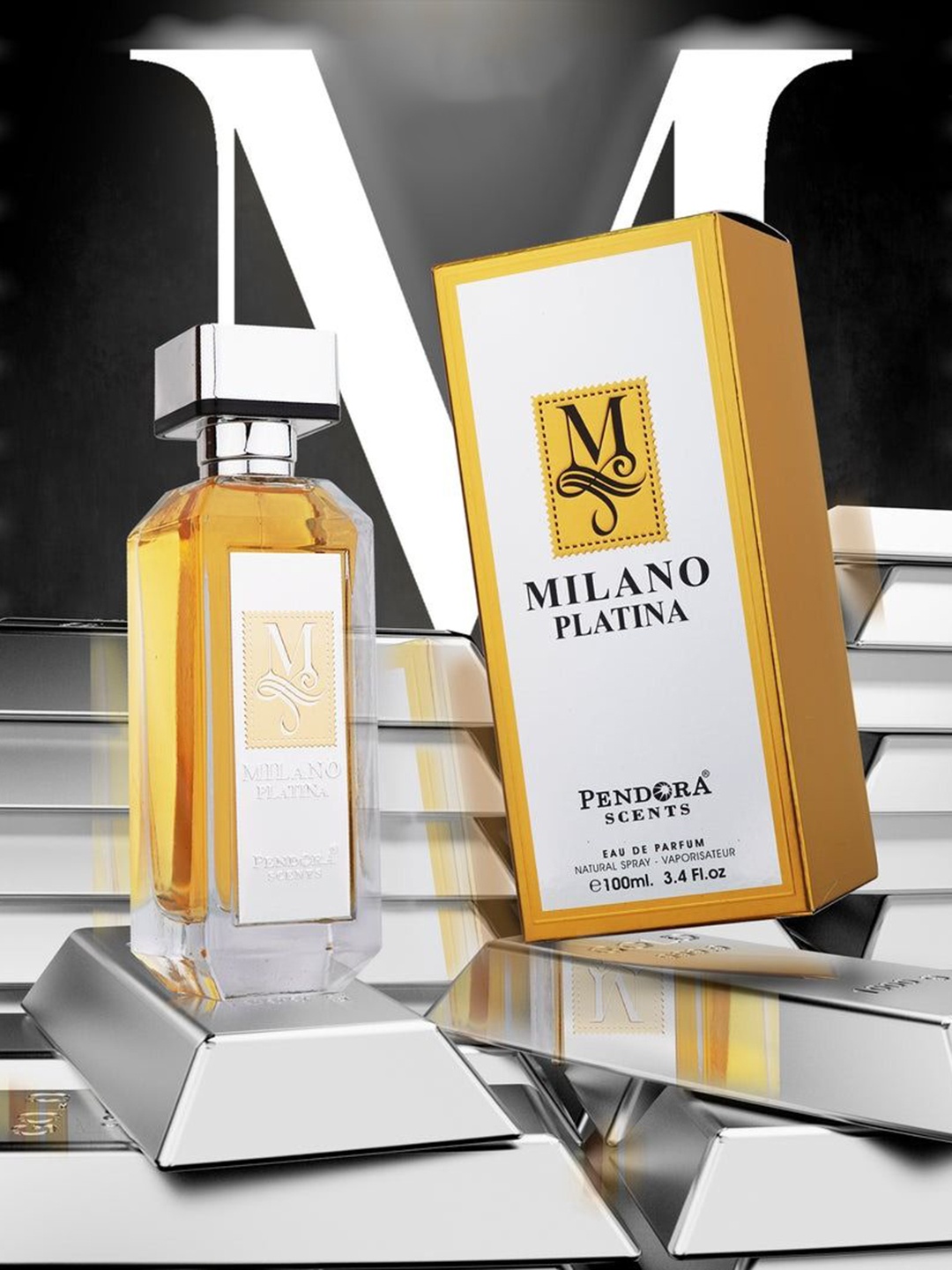 

Paris Corner Perfumes Pendora Scents Milano Platina Long Lasting Eau De Parfum - 100 ml, Transparent