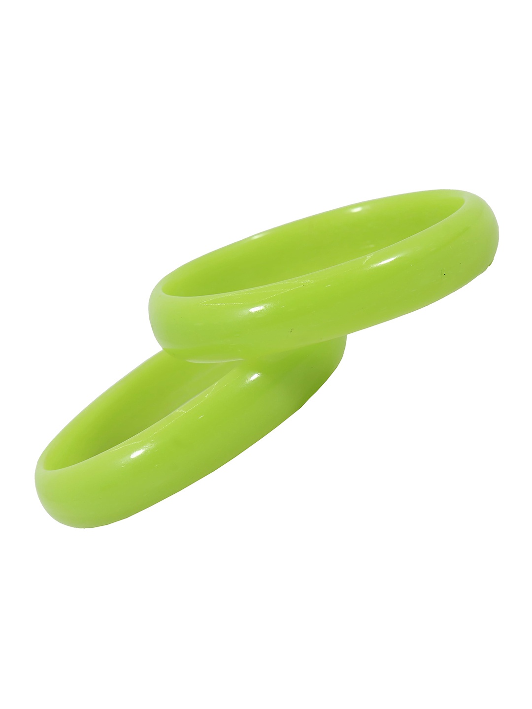 

ZULKA Set of 2 Glass Bangles, Olive
