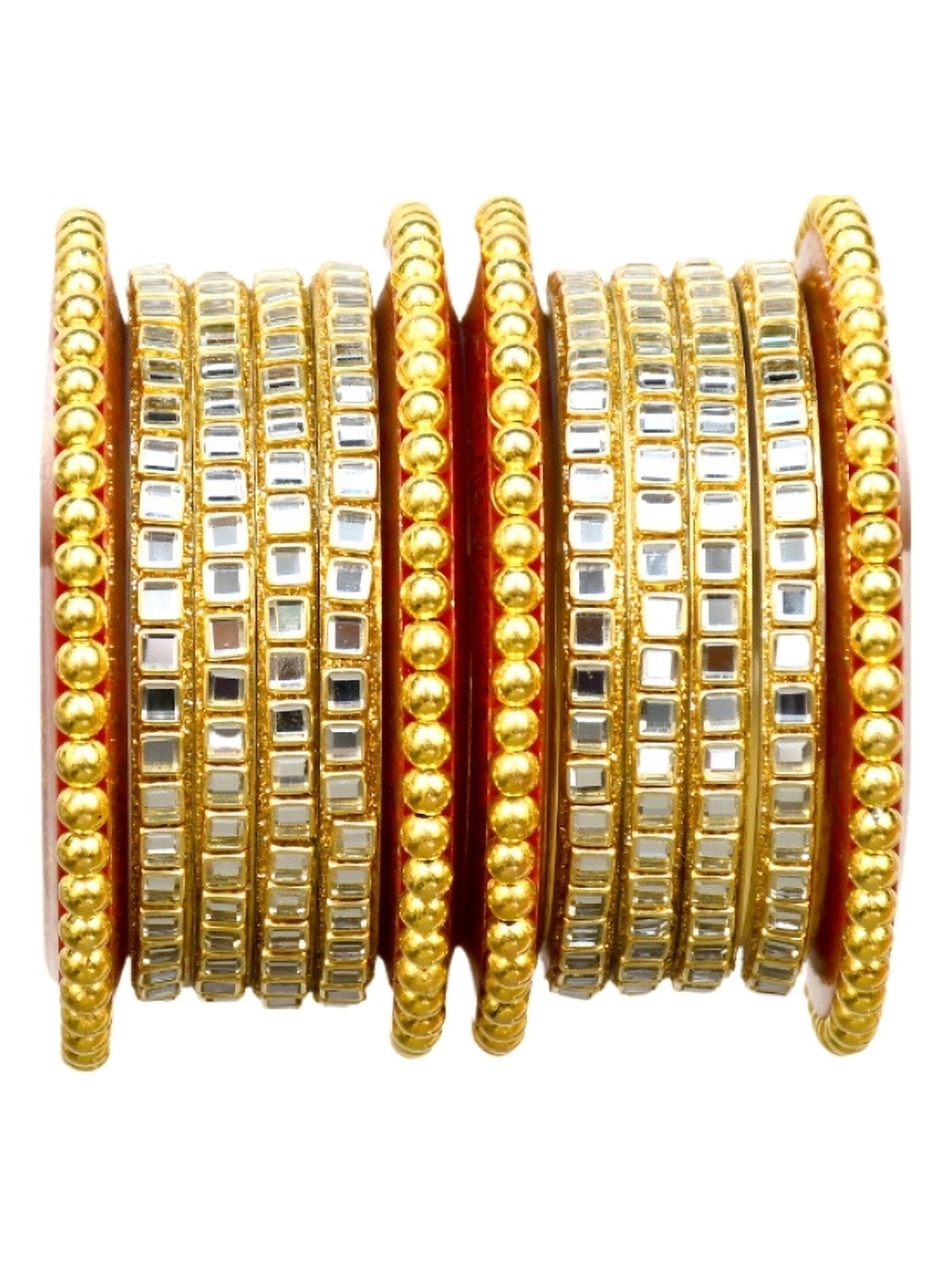 

Align Set Of 2 Gold-Plated CZ Stone-Studded Bangles