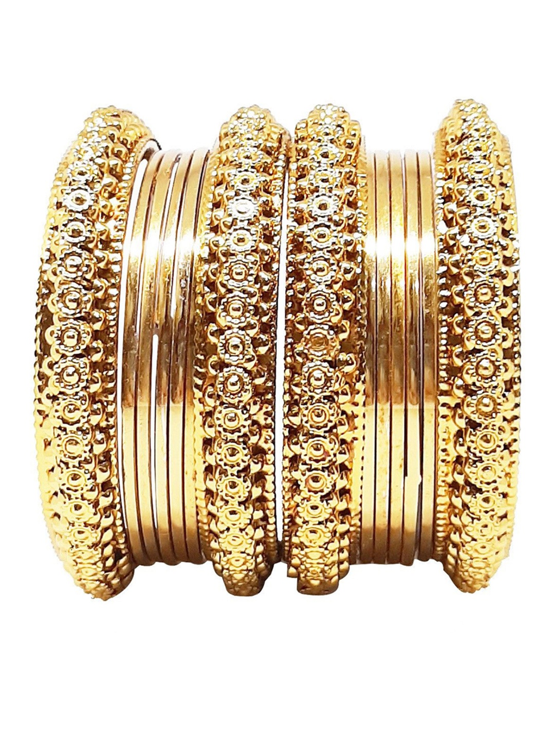 

CHRISHAN Set Of 2 Gold Plated Bangles