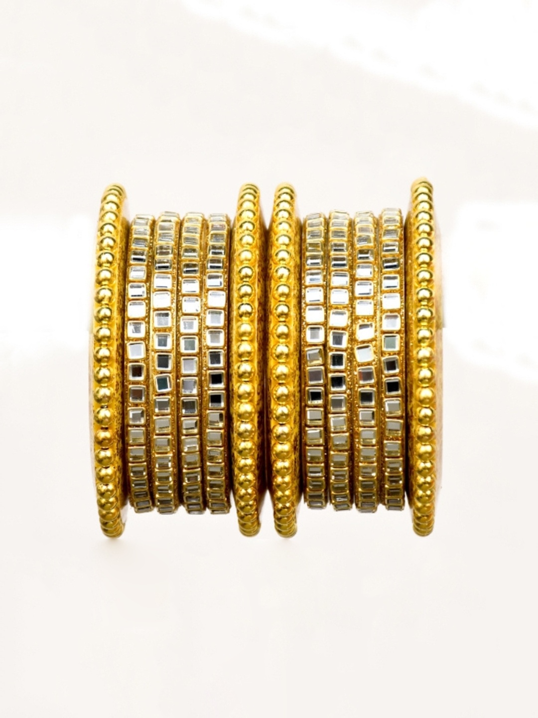 

Align Set Of 2 Gold-Plated CZ Studded Chuda Bangles