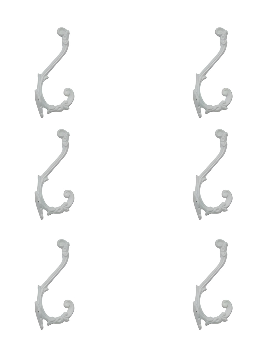 

IndianShelf Grey 6 Pcs Metal Wall Hooks