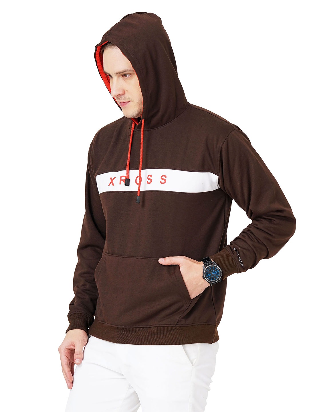 

Chanda Khuba Men Hooded Sweatshirt, Brown