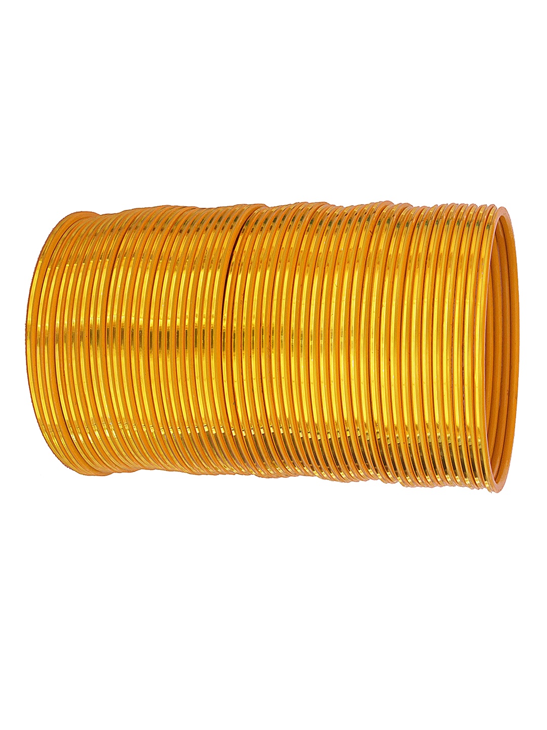 

ZULKA Set of 48 Glossy Metal Bangles, Yellow