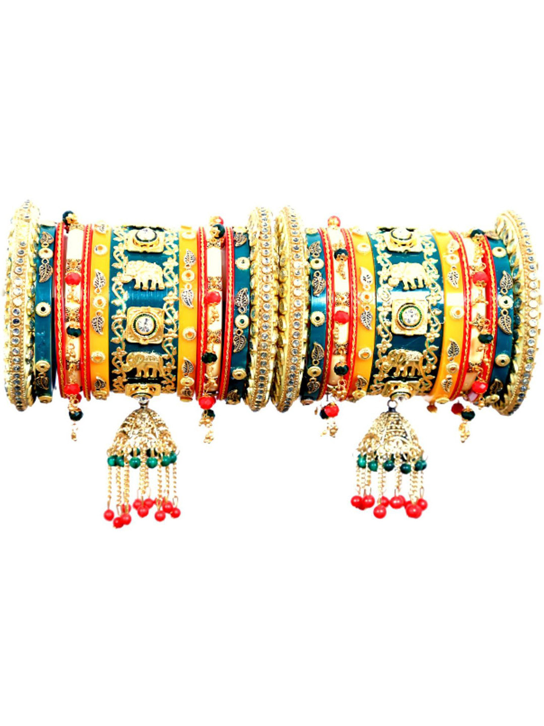 

Align Set Of 2 Gold-Plated Beaded Chuda Bangles