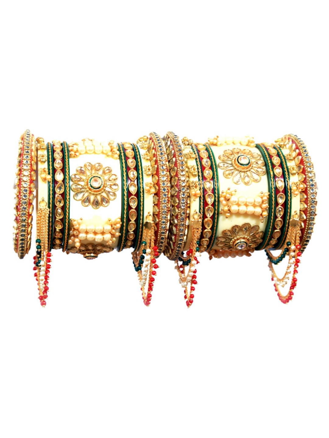 

Align Set Of 2 Gold-Plated Beaded Chuda Bangles