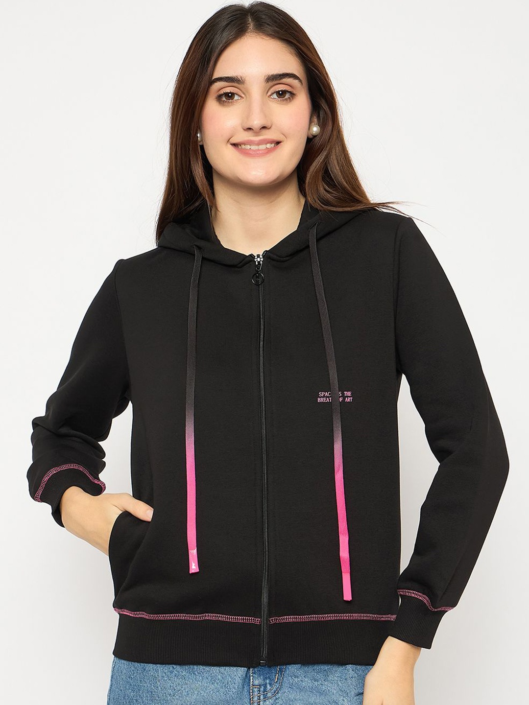 

Madame Women Hooded Sweatshirt, Black