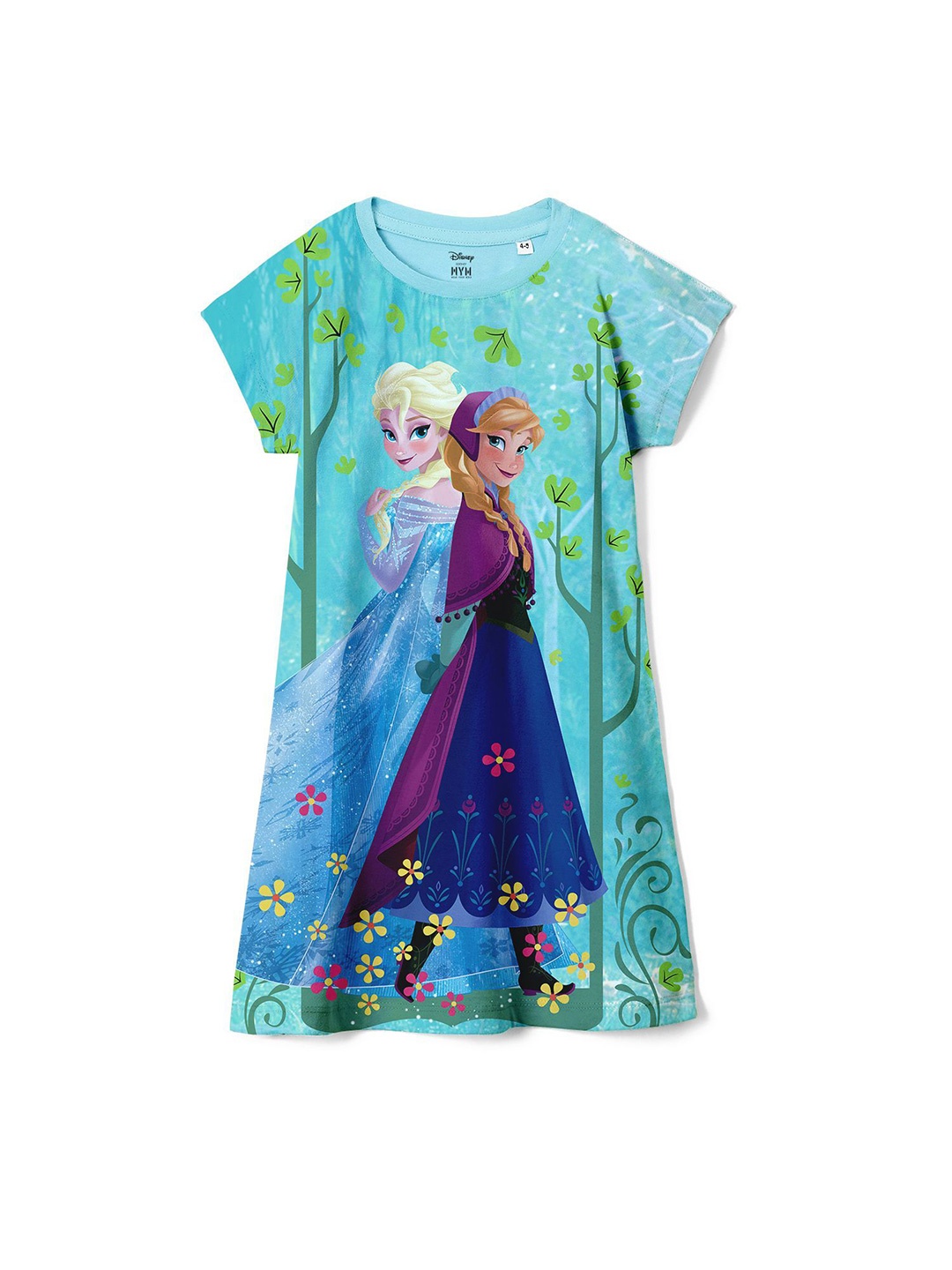 

Wear Your Mind Girls Print A-Line Dress, Blue