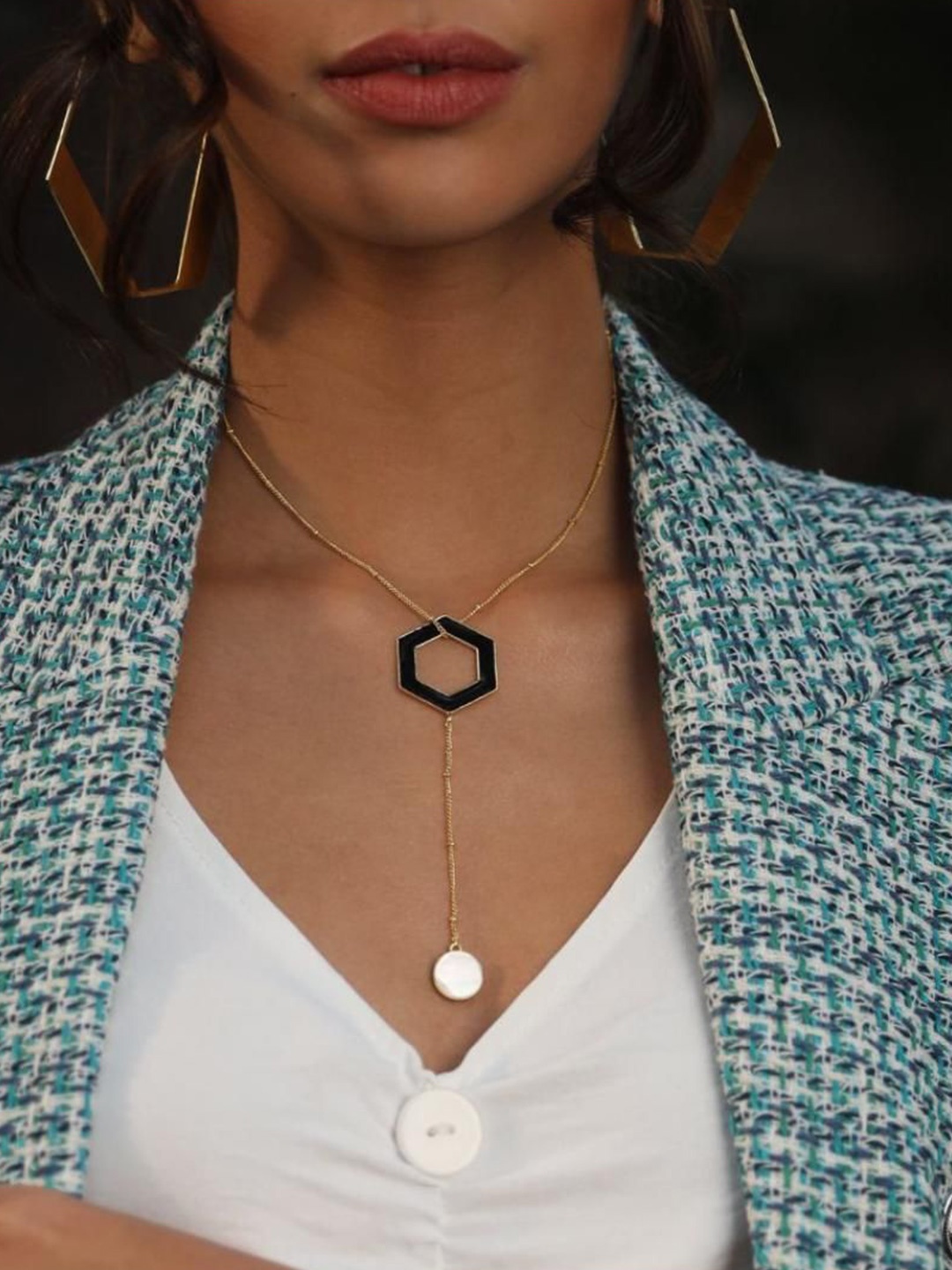 

Varnika Arora Gold-Plated Necklace, Black
