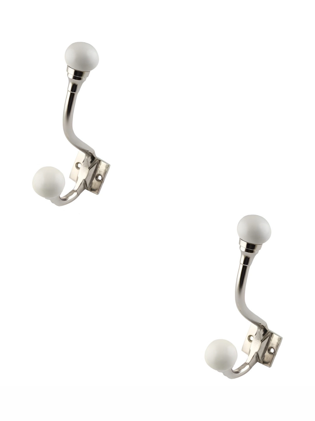 

IndianShelf Cream Coloured 2 Pieces Ceramic Wall Hooks