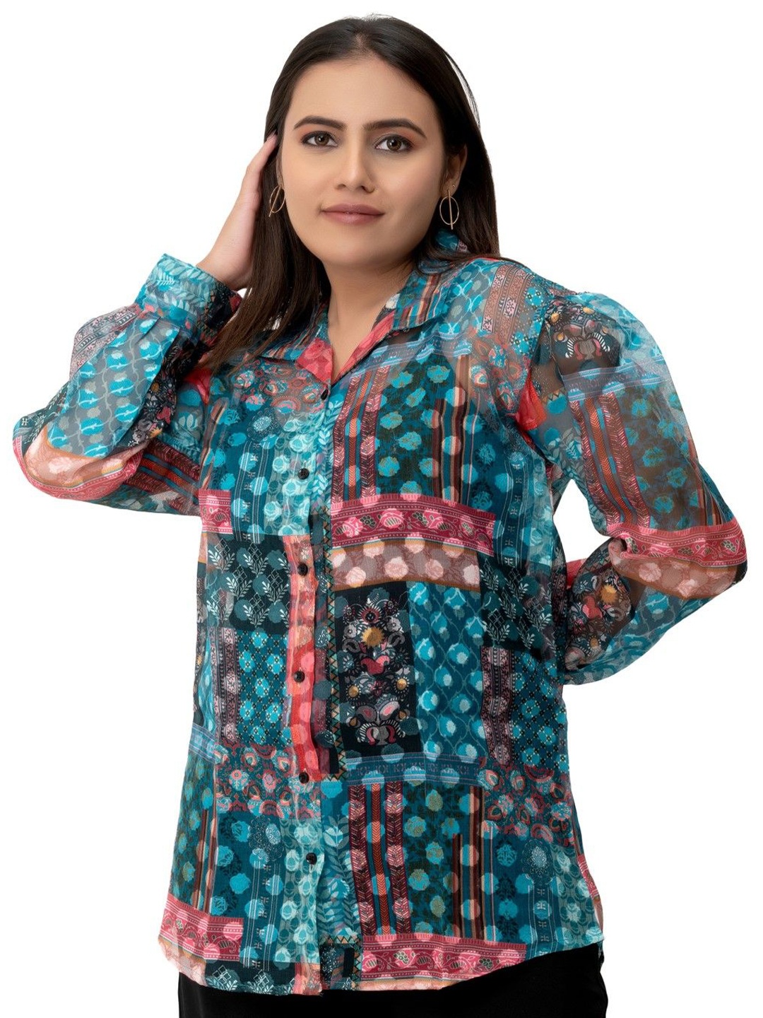 

MatterBlue Women Comfort Opaque Casual Shirt, Green