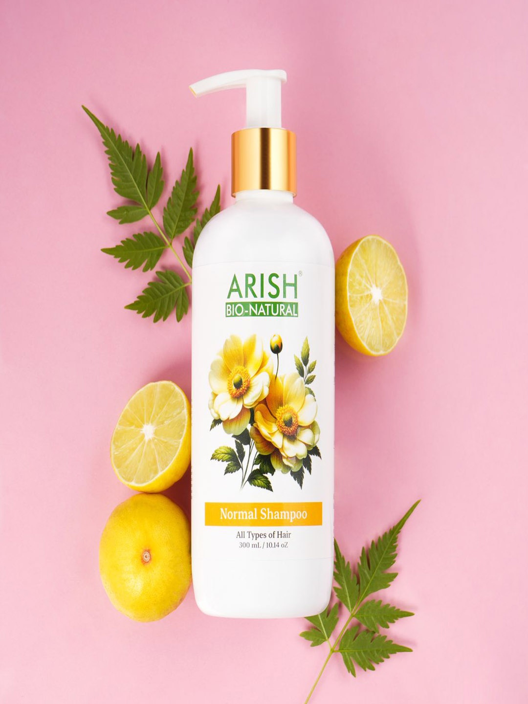 

ARISH BIO-NATURAL Normal Shampoo With Neem & Bhringraj - 300 ml, Yellow