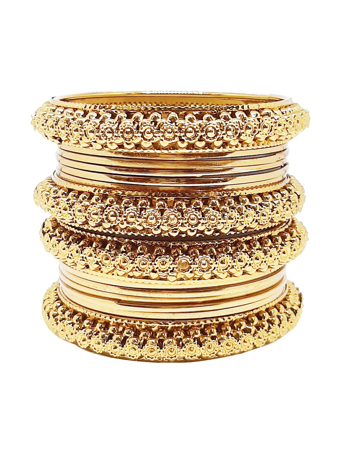 

CHRISHAN Set of 14 Gold-Plated Bangles