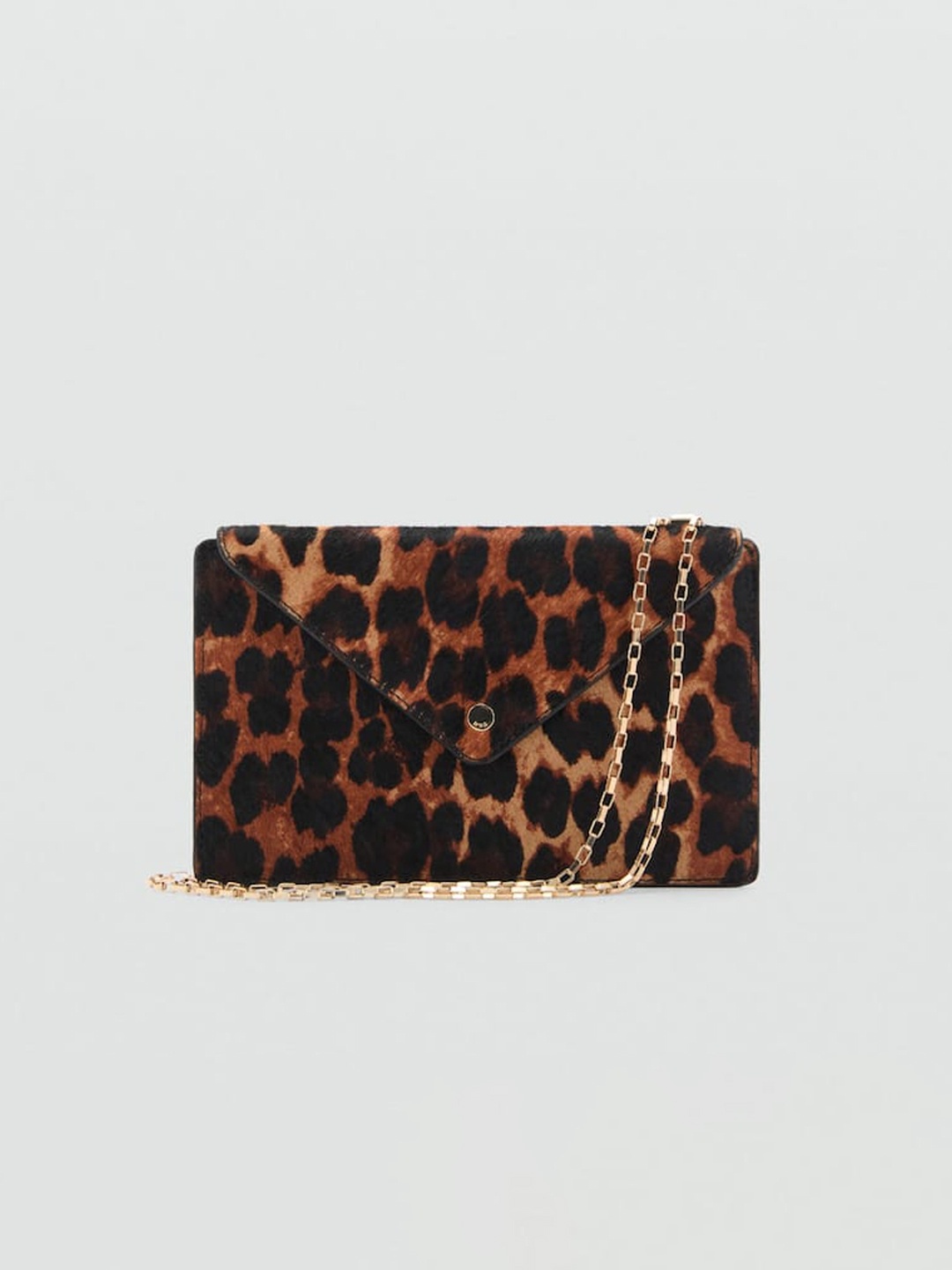 

MANGO Women Animal Textured Money Clip, Brown
