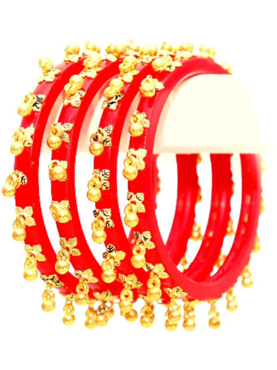 

Align Set Of 4 Gold-Plated Beaded Chuda Bangles, Grey