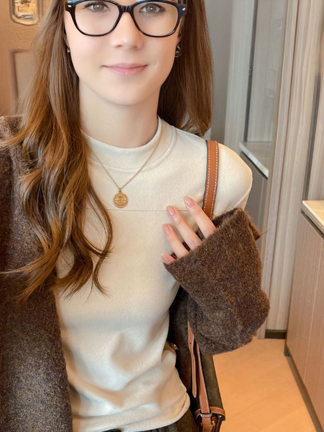 

StyleCast Women Round Neck Pullover Sweater, Beige
