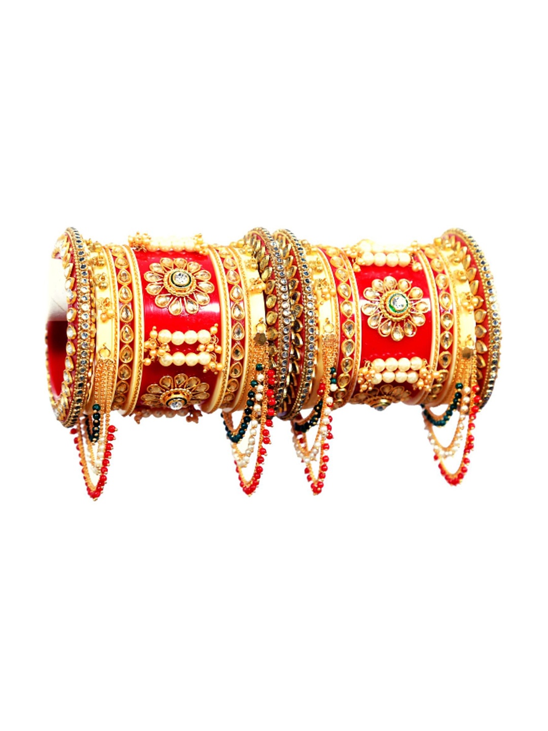 

Align Set Of 2 Gold-Plated Stone-Studded Bangle