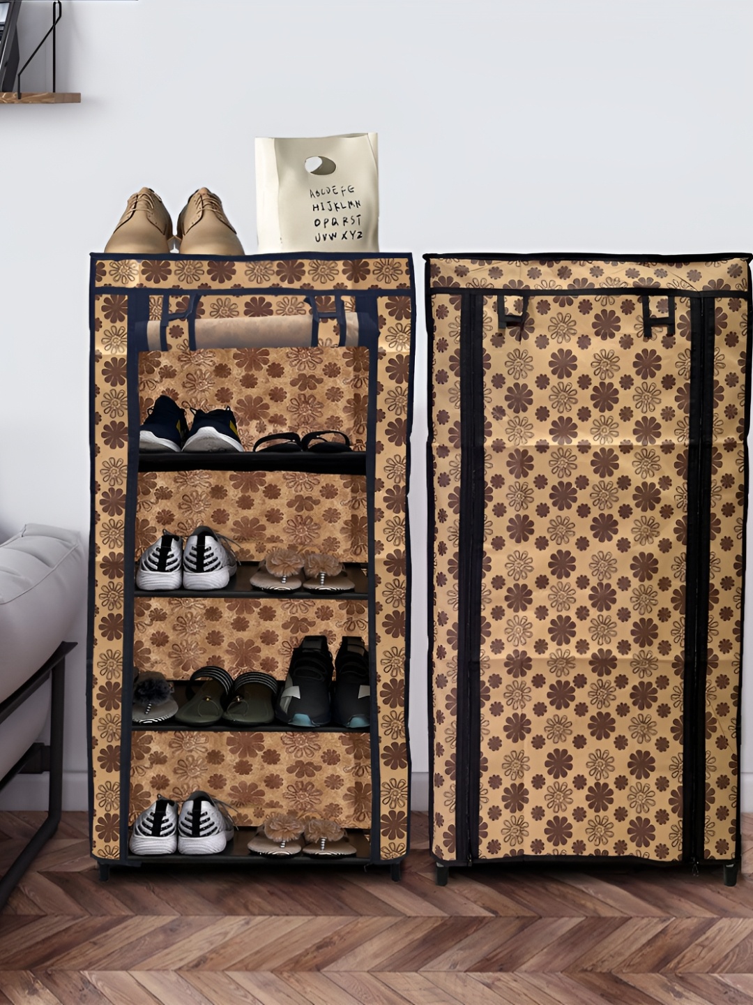 

Rmerchants Camel Brown Set of 1 Water Resistant Shoes Organiser Organisers