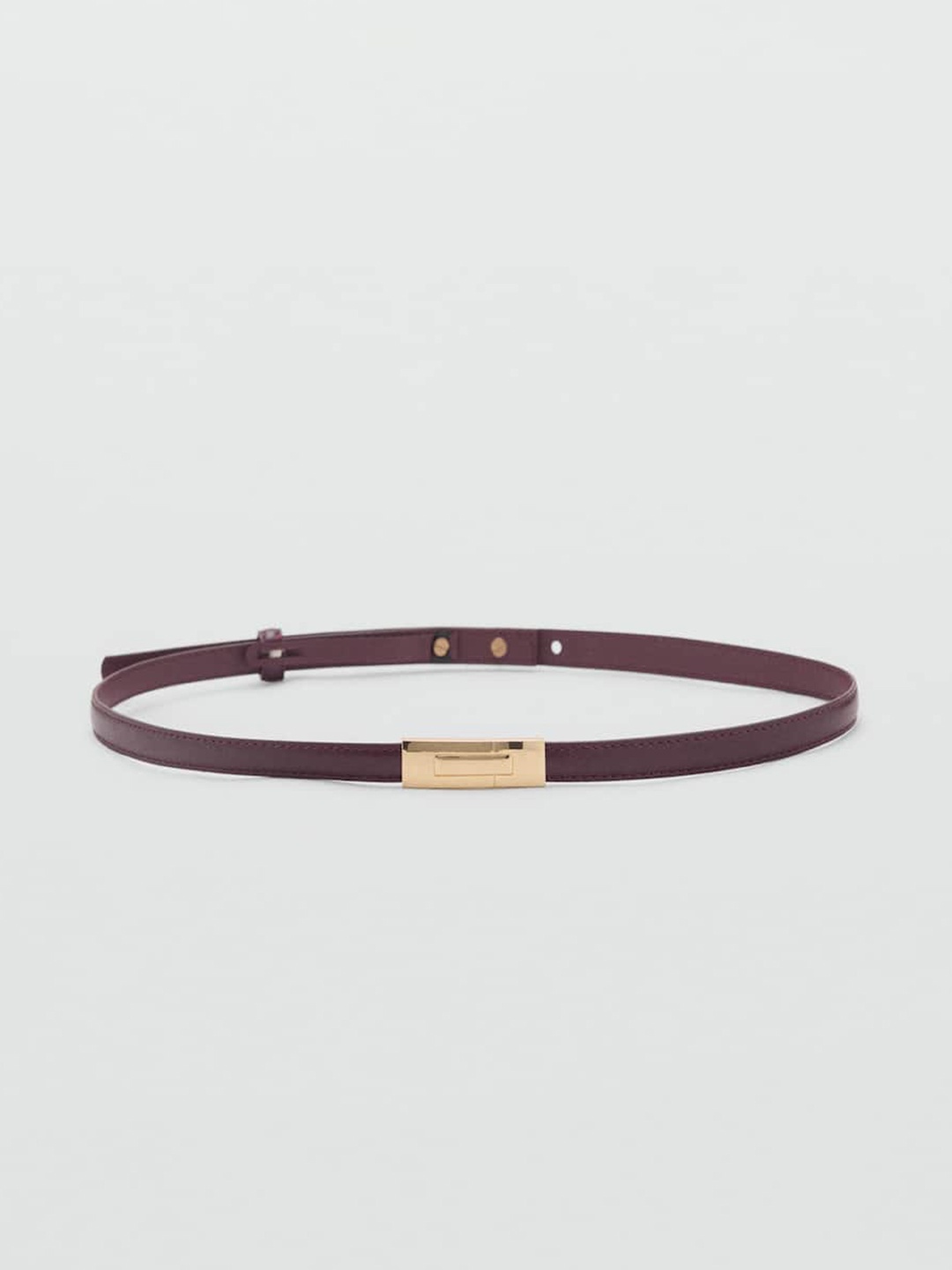 

MANGO Women Slim Formal Belt, Coffee brown