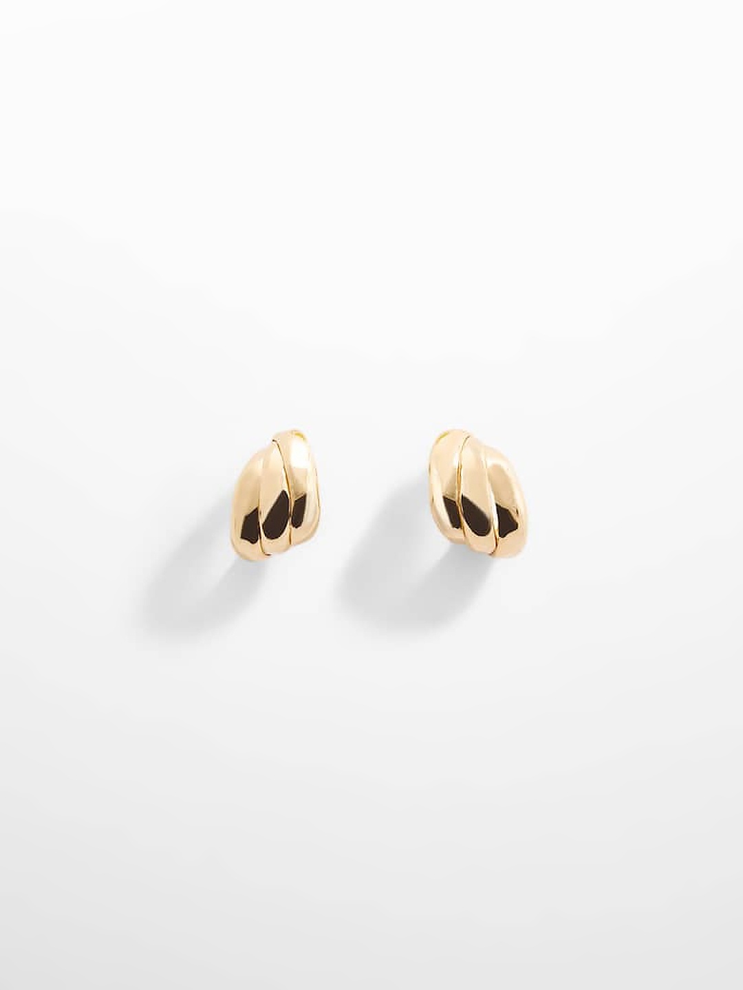 

MANGO Contemporary Half Hoop Earring, Gold
